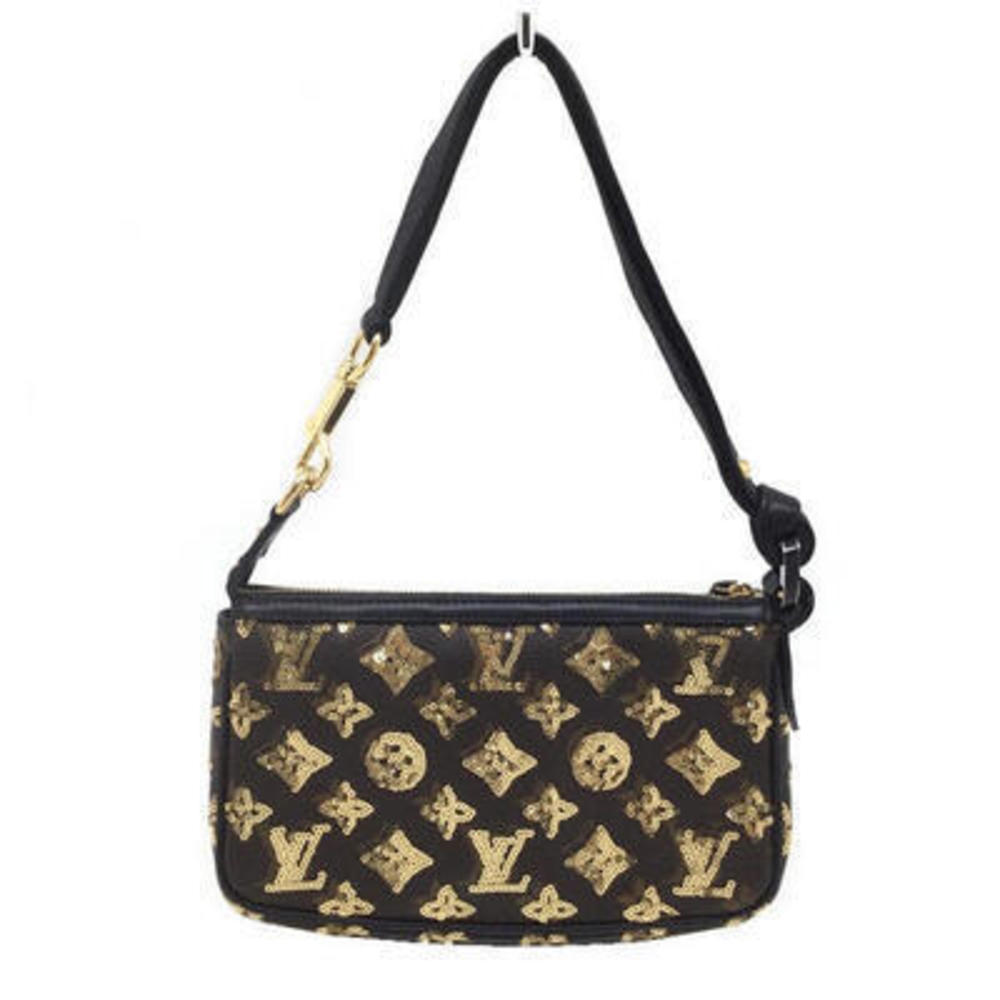 Louis Vuitton Pochette Accessoire Eclipse Sequin Handbag Brown - Picture 1 of 16